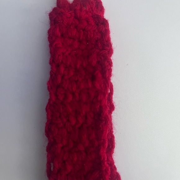 Handcrafted Red Knit Key & Card Holder - Picture 3 of 6